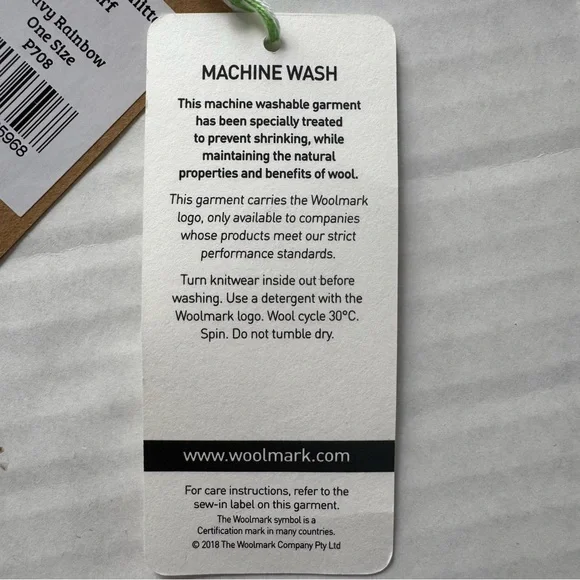 Woolovers Wool Rainbow Scarf New - Picture 3 of 8